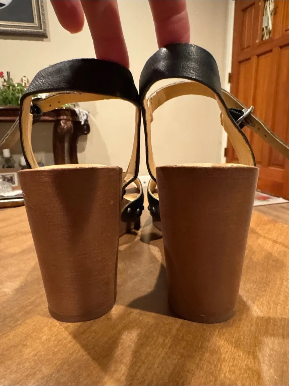 Lucky Brand Black Platform Ankle-Strap Sandals